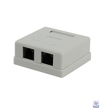 Gembird NA-TA/1 Розетка RJ45+RJ11 кат.5e UTP внешняя 2 порта, 110&Krone