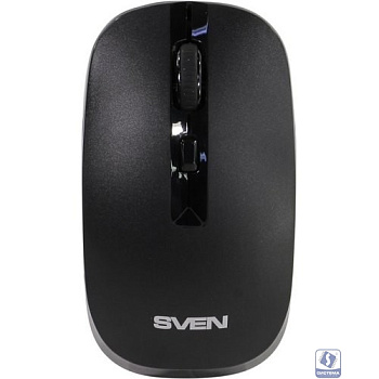 Беспроводная мышь Sven RX-260W чёрная (3+1кл. 800/1200/1600DPI, блист.)