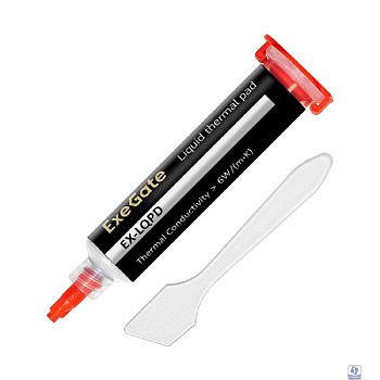 Exegate EX296177RUS Жидкая термопрокладка ExeGate EX-LQPD (6 Вт/(м•К), 25г тюбик с лопаткой)