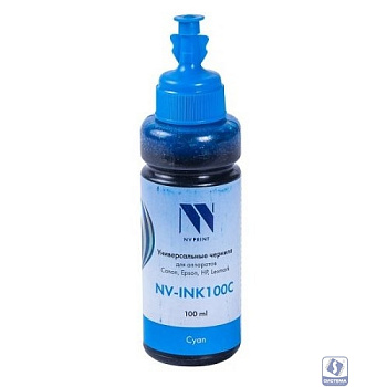 Чернила NV Print-INK100 универсальные Cyan на водной основе для аппаратов Сanon/Epson/НР/Lexmark (100ml) 
