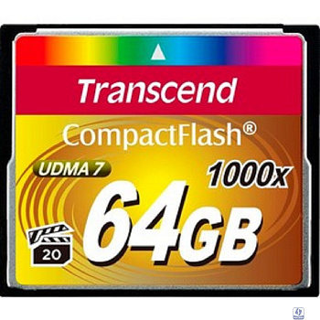 Compact Flash 64Gb Transcend, High Speed (TS64GCF1000) 1000-x