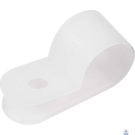 Rexant (07-4406) Скоба под винт 6мм, белая (50 шт/уп)