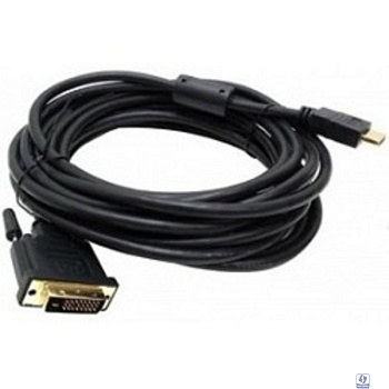 Кабель Buro HDMI-19M-DVI-D-10m 24M/19M 10м позол/ферритовые кольца (HDMI-19M-DVI-D-10M)