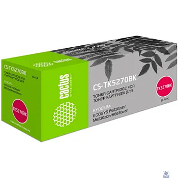Cactus CS-TK5270BK Картридж для Kyocera Ecosys P6230cdn/M6230cidn/M6630cidn, черный (8000стр.)