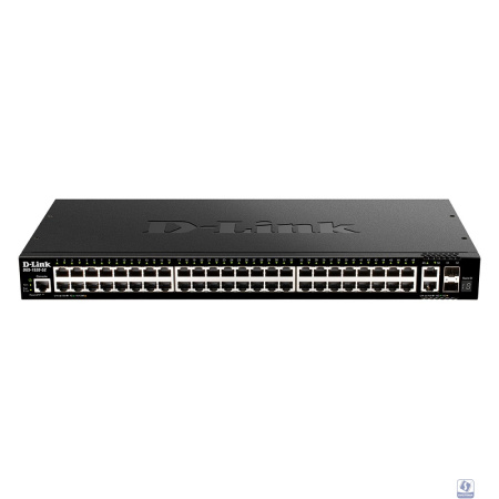 D-Link DGS-1520-52/A1A Управляемый L3 стекируемый коммутатор с 48 портами 10/100/1000Base-T, 2 портами 10GBase-T и 2 портами 10GBase-X SFP+