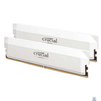 Crucial Pro Gaming by Micron DDR5-6400 64GB Kit (2x32GB) UDIMM CL40 White 1.35V CP2K32G64C40U5W