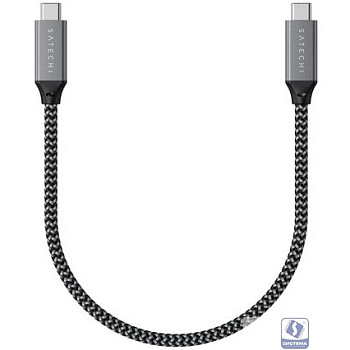 Satechi [ST-U4C25M] Кабель USB4 C to C длина 25 см. Цвет: серый космос"