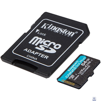 Micro SecureDigital 64GB Kingston SDCG4/64GB Canvas Go! Plus V10 A2 + adapter