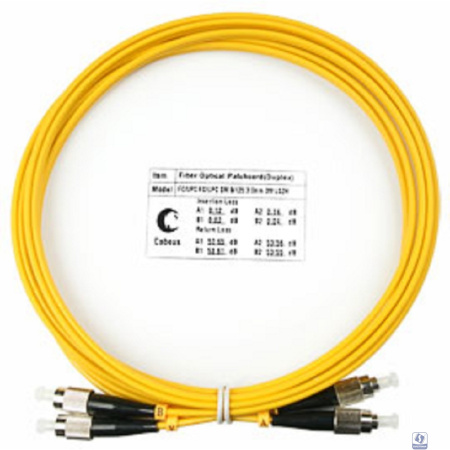 Cabeus FOP(d)-9-FC-FC-3m Шнур оптический duplex FC-FC 9/125 sm 3м LSZH