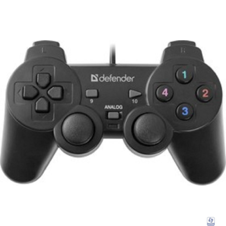DEFENDER Omega USB, Проводной геймпад, 12 кнопок, 2 стика [64247]