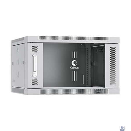 Cabeus SH-05F-6U60/45 Шкаф телекоммуникационный настенный 19" 6U 600x450x368mm (ШхГхВ) дверь стекло