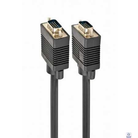 Gembird/Cablexpert CC-PPVGA-10m, Кабель VGA Premium ,  15M/15M, 10м, серый, тройной экран, феррит.кольца 