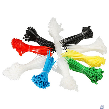 Cabeus CK-100 Набор стяжек неоткрывающихся, 100x2.5мм, (400 белых + 100 красных + 100 синих + 100 зеленых + 100 желтых + 200 черных) (1000 шт)