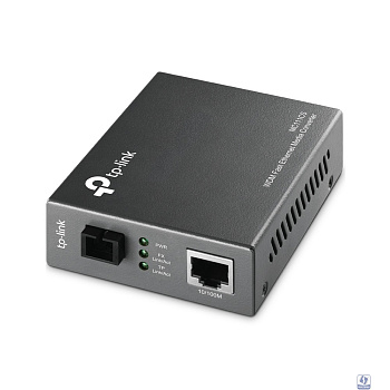 TP-Link MC111CS WDM медиаконвертер с 1 портом 10/100Base-TX и 1 портом 100Base-FX с разъемом SC (ТХ: 1550 нм; RX: 1310 нм) для одномодового оптического кабеля (до 20 км)