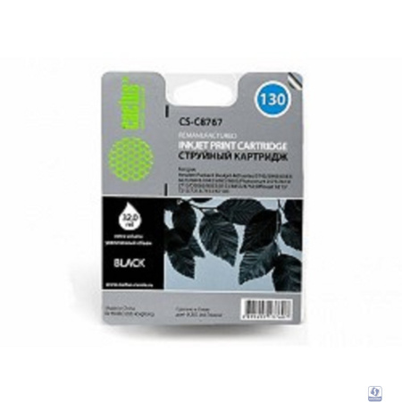 Cactus C8767HE Картридж №130 для HP Deskjet 5743/6543/6943/9803/Photosmart 2573/8453/B8353, черный, 800 стр.