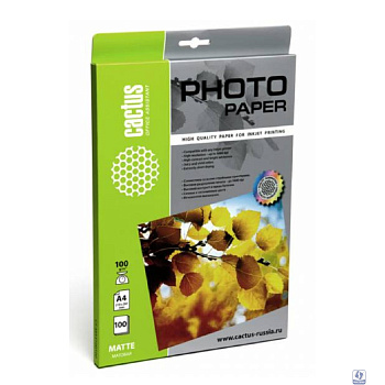 CACTUS MA4100100 Фотобумага A4/100г/м2/100л. матовая для струйной печати