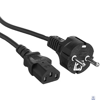 Exegate EX297782RUS Кабель питания Power PC-1P (Евровилка Schuko->C13, VDE-250V-3*1.0mm2, медь, черный, 16A, 1м)