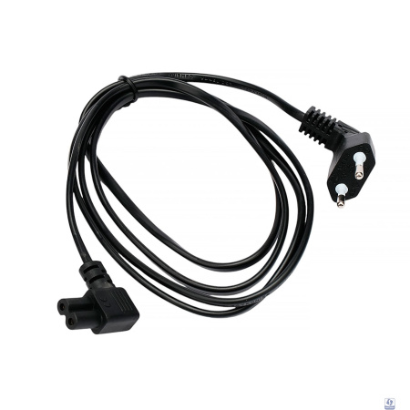 Cablexpert  Кабель питания CEE 7/16-C7, 2x0.75мм2, 2.5А, VDE, угл.разъемы, 1.8м, черный, пакет (PC-184A-VDE-1.8M)