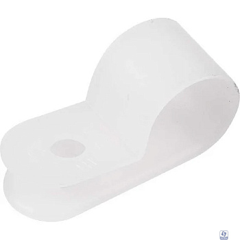 Rexant (07-4406) Скоба под винт 6мм, белая (50 шт/уп)