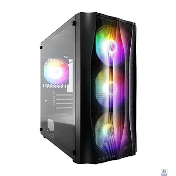 1STPLAYER Корпус FIREBASE X3-M Black / mATX, TG / 4x120mm LED fans inc. / X3-M-BK-4F1