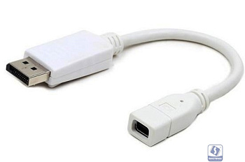 Cablexpert Переходник miniDisplayPort - DisplayPort, 20F/20M, длина 16см, белый (A-mDPF-DPM-001-W)
