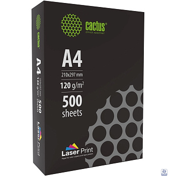 Бумага Cactus CS-LPA4120500 A4/120г/м2/500л./белый для лазерной печати