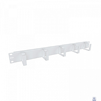 NTSS Организатор кабельный горизонтальный NTSS, крепление 19 1U, 5 колец глубиной 45мм, металл, серый RAL 7035 NTSS-HORG-1U-5(45)