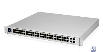 UBIQUITI USW-Pro-48-POE PoE-коммутатор в стойку, 48х 1G RJ45, 4х 10G SFP+, раздача 600 Вт