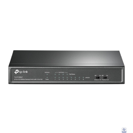 TP-Link TL-SF1008LP Настольный коммутатор с 8 портами 10/100 Мбит/с (4 порта PoE+)