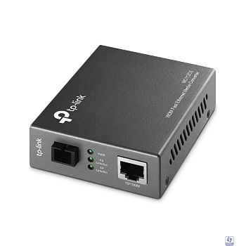 TP-Link MC112CS WDM медиаконвертер с 1 портом 10/100Base-TX и 1 портом 100Base-FX с разъемом SC (ТХ: 1310 нм; RX: 1550 нм) для одномодового оптического кабеля (до 20 км)