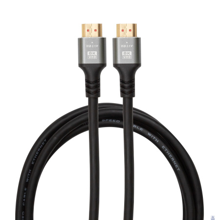 Bion Кабель HDMI v2.1, 19M/19M, 3D, 8K UHD, экран, 2 м, черный [BXP-HDMIV21-2M]