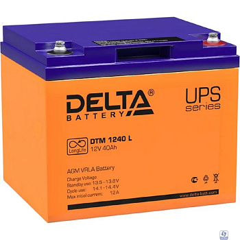 Delta DTM 1240 L (40 А\ч, 12В) свинцово- кислотный аккумулятор  