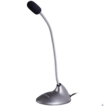 Defender MIC-111 Микрофон компьютерный, серый, кабель 1,5 м [64111]