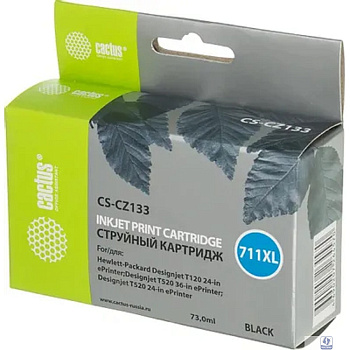 Cactus CZ133A  Картридж  № 711XL (CS-CZ133) для HP Designjet T120/520, чёрный, с чипом