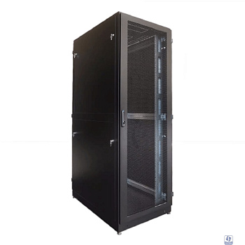 ЦМО Шкаф серверный напольный 42U (800 х 1000) дверь перфорированная, задние двойные перфорированные, цвет черный (ШТК-М-42.8.10-48АА-9005)
