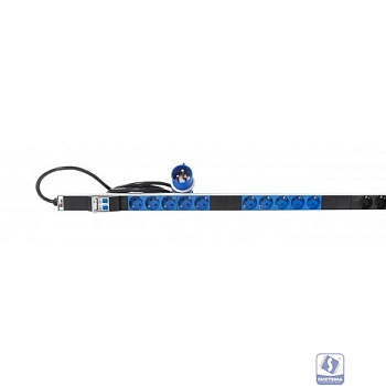 REM Верт блок розеток, мониторинг, измерение, 1 фаза 32A, авт, 20S, 1420 мм, вх IEC 309, шнур 3м R-MC1-32-20S-A-MI-1420-3-2P