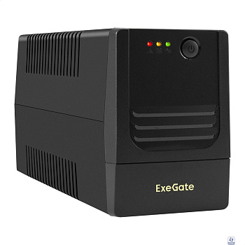 Exegate EX299489RUS ИБП ExeGate Power NB-850.LED.AVR.2SH.USB (850VA/510W, LED, AVR, 2*Schuko, USB, батарея 12V 9Ah, Black)