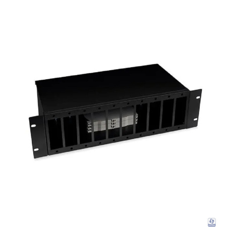 Cabeus FO-19-10FP-BK Кросс бокс оптический 19" 3U на 10 адаптерных панелей, цвет черный