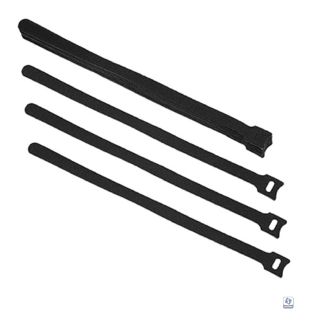 Cabeus CLAMP-310-BK Хомут для кабеля, липучка с мягкой застежкой, 310x14 мм, черный (10 шт.) [9366c] 