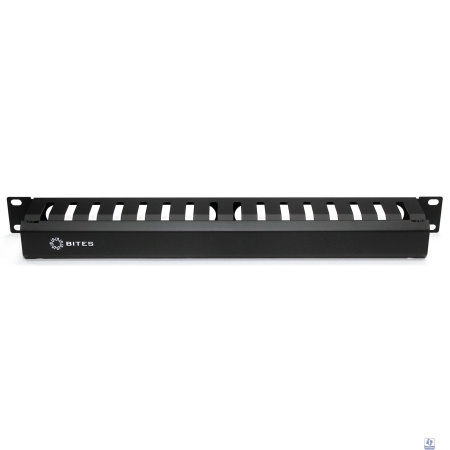 5bites Панель-органайзер кабеля CM-101B для сетевых шкафов ГРЕБЕНКА / КРЫШКА / 1U / 19" / BLACK