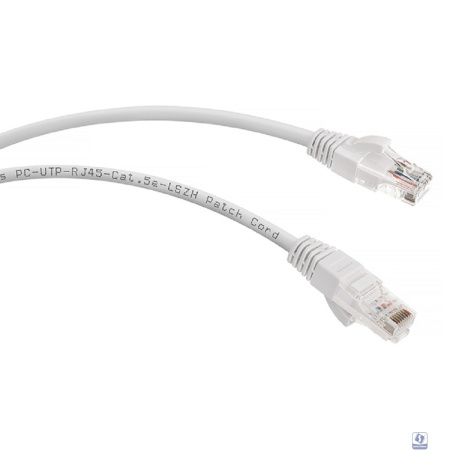 Cabeus PC-UTP-RJ45-Cat.5e-1m-WH-LSZH Патч-корд U/UTP, категория 5е, 2xRJ45/8p8c, неэкранированный, белый, LSZH, 1м