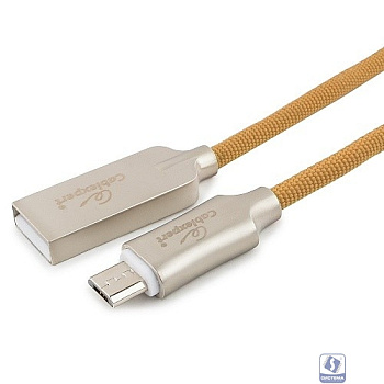 Cablexpert Кабель USB 2.0 CC-P-mUSB02Gd-1.8M AM/microB, серия Platinum, длина 1.8м, золотой, блистер	
