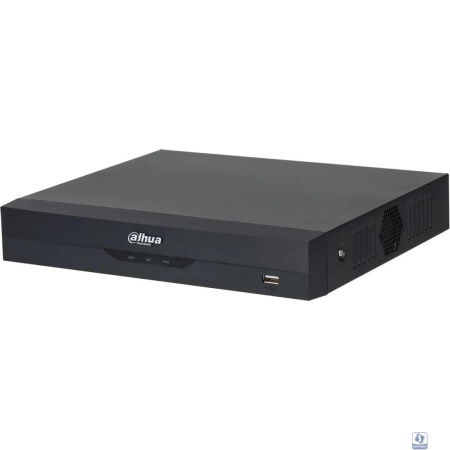 DAHUA DH-XVR5104HS-I3/T 4-канальный HDCVI-видеорегистратор с FR  HDCVI, AHD, TVI, IP, CVBS; IP-каналы: до 6 каналов до 6Мп; накопители: 1 SATA III до 16Тбайт; видеоаналитика: 2кн AcuPick HDMI VGA RJ45