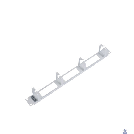 ЦМО Горизонт. кабельный органайзер без окон 19" 1U, 4 кольца, серый (ГКО-4.62)