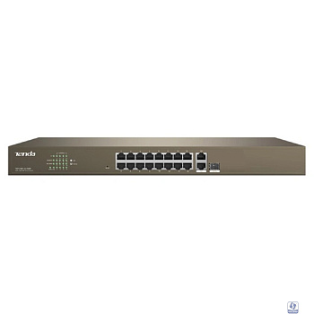 TENDA TEF1218P-16-250W Коммутатор управляемый PoE, 18 портов, 16х100 Мбит/с, 2x1 Гбит/с, SFP 1x1 Гбит/с