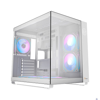 Case Ocypus Iota C70 WH ARGB ATX / win / white / 6 ARGB fans / no PSU / Tempered Glass