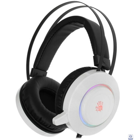 A4 Bloody G521 WHITE 2.3м мониторные USB оголовье