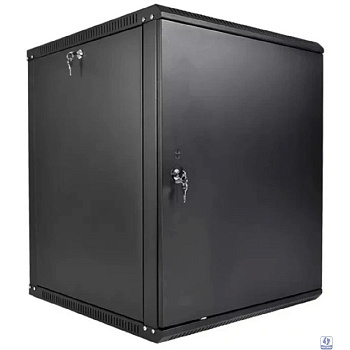 ЦМО Шкаф телекоммуникационный настенный разборный ЭКОНОМ 12U (600 x 350) дверь металл, цвет черный (ШРН-Э-12.350.1-9005)