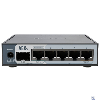 MikroTik E60iUGS Маршрутизатор HEX S(2025), 2 ядра (950 МГц), 5х 1G RJ45, SFP, USB, раздача PoE
