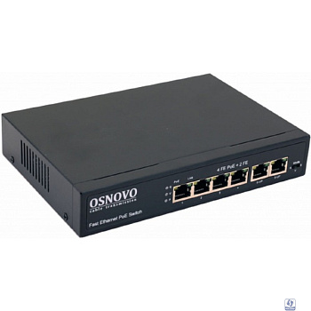 SW-20600(80W) PoE коммутатор Fast Ethernet на 6 RJ45 портов.